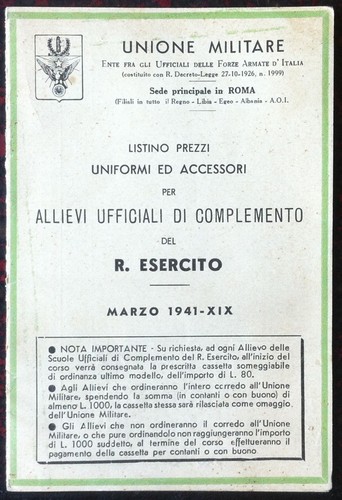 Unione militare listino - -,
