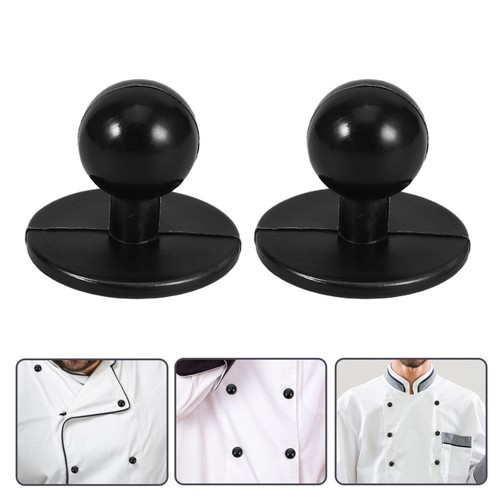 50pz bottoni giacca chef nero - 50pz,