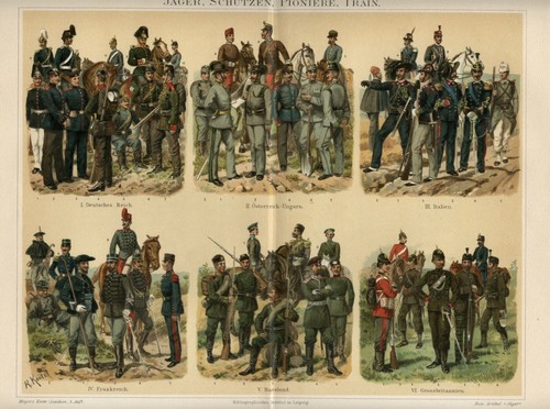 1897 uniformi corpi militari - 1897,